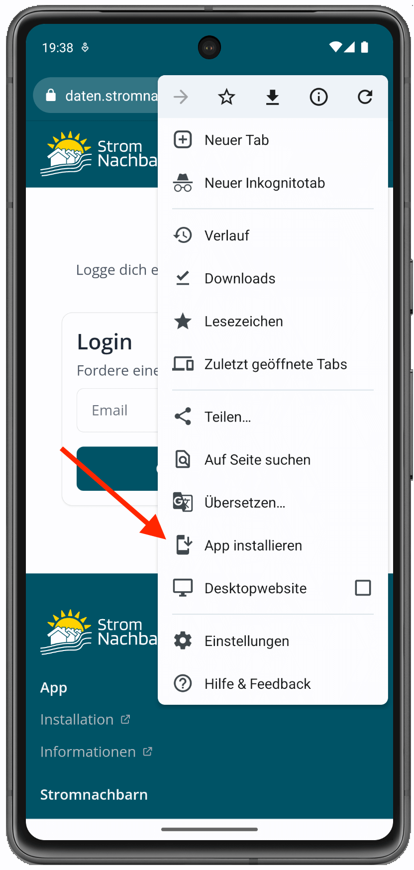 App installieren in Android